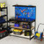 48 X 24 Inch Workbench Work Table With 3 Pcs Pegboard Drawer And Shelves Navy Th10086Ny By Cw