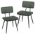 Dining Chair Set Of 2 With Padded Backrest And Seat-Dark Green KC57169LS-2 By CW