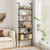 6-Tier Ladder Shelf 72 Inches Industrial Wall Mounted Bookshelf-Rustic Brown JV11985CF By CW
