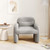 Modern Accent Chair With Waist Pillow And Armrests For Living Room Bedroom-Gray HV10688GR By CW