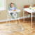 Easy Clean Compact Highchair With Removable Adjustable Tray And Pu Seat Cushion-Green AD10078GN By CW