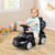 3-In-1 Ride On Push Car Mercedes-Benz Licensed Sliding Car With Canopy-Black TQ10365DK By CW