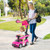 3 In 1 Ride On Push Car Mercedes Benz Licensed Sliding Car With Canopy Pink Tq10365Pi By Cw