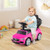 3-In-1 Ride On Push Car Mercedes-Benz Licensed Sliding Car With Canopy-Pink TQ10365PI By CW