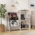 Record Player Stand For Up To 200 Albums Turntable Display Stand With 3 Shelves-White JZ10290WH By CW