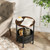 Round End Table 2 Tier Side Table With Removable Fabric Basket And Metal Frame Rustic Brown Jv12148Cf By Cw