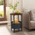 Round End Table 2-Tier Side Table With Removable Fabric Basket And Metal Frame-Rustic Brown JV12148CF By CW