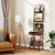 5-Tier Record Player Stand With Vinyl Display Shelf And Record Holder-Rustic Brown JZ10288CF By CW