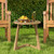 Teak Wood Side Table Round Sofa End Table With Slatted Tabletop Jv12548 By Cw