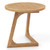 Teak Wood Side Table Round Sofa End Table With Slatted Tabletop JV12548 By CW