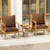Deep Seat Chair Cushion Pads Set With Rope Belts For Indoor And Outdoor-Brown HW67235CF By CW