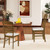 Dining Chairs Set Of 2 With Rubber Wood Frame And Padded Seat-Walnut KC57853WN By CW