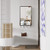 Wall Bathroom Mirror With Shelf Hooks Sturdy Metal Frame For Bedroom Living Room Jv10299 By Cw