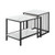 Set Of 2 Nesting End Tables With Storage Shelf-White JV10383WH By CW