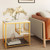 3 Tier Multi Function Marble End Table With Storage Shelf Golden Jv10376Wh By Cw