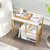 3-Tier Multi-Function Marble End Table With Storage Shelf-Golden JV10376WH By CW