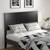 Full Wood Headboard Flat Panel With Pre-Drilled Holes And Height Adjustment-Black HU10197BK By CW