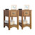 Set Of 2 Contemporary Side End Table With Drawer -Natural HW61983YW-2 By CW