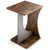 2-Tier Compact C-Shape Sofa Side Table-Rustic Brown HV10035CF By CW