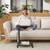 C-Shape Sofa Side Table With Storage Basket-Rustic Brown JV10488BN By CW