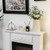 1400W Tv Stand Electric Fireplace Mantel With Remote Control-White FP10103US-WH By CW