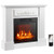 1400W Tv Stand Electric Fireplace Mantel With Remote Control-White FP10103US-WH By CW