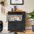Rolling Kitchen Trolley With 3 Spice Racks Drawer And Open Shelf-Black KC53798BK By CW