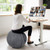 Yoga Sitting Ball With Felt Cover And Air Pump-Gray FH10055GR By CW
