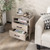 Modern Wood Grain Nightstand With Cable Hole And Open Compartment Natural Hu10304Na By Cw