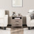 Modern Wood Grain Nightstand With Cable Hole And Open Compartment-Natural HU10304NA By CW