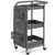 3 Tier Utility Storage Cart With Diy Pegboard Baskets Gray Kc55044Gr By Cw