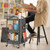 3-Tier Utility Storage Cart With Diy Pegboard Baskets-Gray KC55044GR By CW