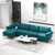 Extra Large L-Shaped Sectional Sofa With Reversible Chaise And 2 Usb Ports For 4-5 People-Peacock Blue HV10301TU-A+B+E+D By CW