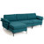 Extra Large Modular L Shaped Sectional Sofa With Reversible Chaise For 4 5 People Peacock Blue Hv10301Tu A Hv10301Tu B Hv10301Us Tu D By Cw
