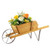 Wooden Wagon Planter With 9 Magnetic Accessories For Garden Yard Walnut Ta10022Cf By Cw