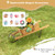 Wooden Wagon Planter With 9 Magnetic Accessories For Garden Yard-Walnut TA10022CF By CW