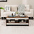 37 Inch 2-Tier Rectangle Wooden Coffee Table With Storage Shelf-Wulnat JV10658BN By CW