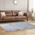 5 X 7 Feet Modern Rectangular Soft Shag Area Rug For Living Room Bedroom-Light Gray HU10320HS By CW