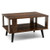 Compact Retro Mid Century Coffee Table With Storage Open Shelf Rustic Brown Hv10347Cf By Cw
