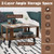Compact Retro Mid-Century Coffee Table With Storage Open Shelf-Rustic Brown HV10347CF By CW