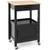 Kitchen Island With Storage Drawer And 3 Hooks-Black KC54241BK By CW