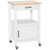 Kitchen Island With Storage Drawer And 3 Hooks-White KC54241WH By CW