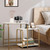 2 Pieces Faux Marble Nesting Table For Small Space White Jv10485Wh By Cw