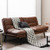 Convertible Memory Foam Futon Sofa Bed With Adjustable Armrest Brown Hv10326Bn By Cw