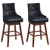 2 Pieces 29 Inch Pub Height Swivel Upholstered Bar Stools With Wood Legs-29 Inches JV10659-29 By CW