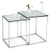 2 Pieces Modern Nesting Coffee Table With Tempered Glass Top And Steel Frame-Sliver JV10638SL By CW