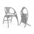 Folding Dining Chairs Set Of 2 With Armrest And High Backrest-Gray KC54714SL-2 By CW