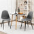 Dining Chairs Set Of 2 With Black Metal Legs-Gray HU10120GR-2 By CW