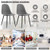 Dining Chairs Set Of 2 With Black Metal Legs-Gray HU10120GR-2 By CW
