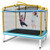 6 Feet Rectangle Trampoline With Swing Horizontal Bar And Safety Net-Yellow TW10089YE By CW